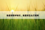 角度球初中知识，角度球怎么打视频