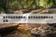 关于羽毛球发展知识，关于羽毛球发展知识点总结