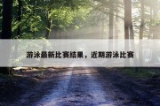 游泳最新比赛结果，近期游泳比赛