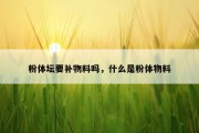 粉体坛要补物料吗，什么是粉体物料