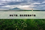 体坛下跪，各队球星集体下跪