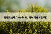 把球踢进球门什么知识，把球踢进自己球门