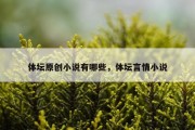 体坛原创小说有哪些，体坛言情小说
