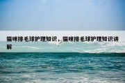 猫咪排毛球护理知识，猫咪排毛球护理知识讲解
