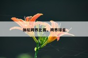 体坛跨界比赛，跨界球星