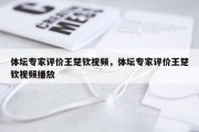 体坛专家评价王楚钦视频，体坛专家评价王楚钦视频播放