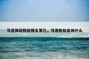 马龙体坛粉丝排名第几，马龙粉丝名叫什么