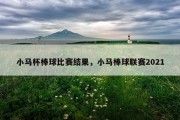 小马杯棒球比赛结果，小马棒球联赛2021