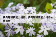 乒乓球知识能力培养，乒乓球知识能力培养心得体会