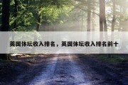 英国体坛收入排名，英国体坛收入排名前十