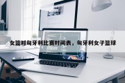 女篮对匈牙利比赛时间表，匈牙利女子篮球