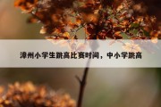 漳州小学生跳高比赛时间，中小学跳高