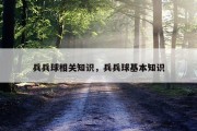 兵兵球相关知识，兵兵球基本知识