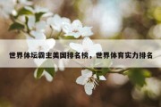 世界体坛霸主美国排名榜，世界体育实力排名