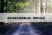 厨神徒弟比赛结果分析，厨神大比拼