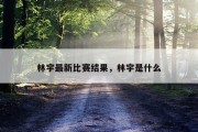 林宇最新比赛结果，林宇是什么