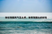 体坛饭圈风气怎么样，体育饭圈化的好处