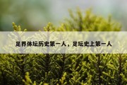 足界体坛历史第一人，足坛史上第一人