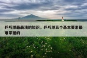 乒乓球最最浅的知识，乒乓球五个基本要素最难掌握的