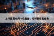 足球比赛时间今晚直播，足球赛程直播表