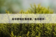金华歌唱比赛结果，金华歌手