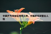 中国乒乓球体坛传奇人物，中国乒乓球著名人物