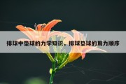 排球中垫球的力学知识，排球垫球的用力顺序
