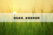 体坛反派，反派体育老师