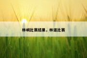 林峒比赛结果，林道比赛