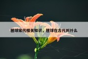 毽球宋代相关知识，毽球在古代叫什么