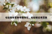 毛毡板布置参考图体坛，毛毡板适用范围