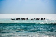 仙人球养法知识，仙人球的养法