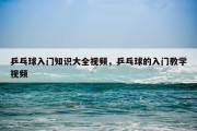 乒乓球入门知识大全视频，乒乓球的入门教学视频