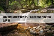 体坛拍照动作视频大全，体坛拍照动作视频大全高清