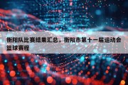 衡阳队比赛结果汇总，衡阳市第十一届运动会篮球赛程