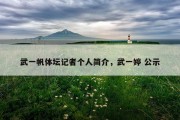 武一帆体坛记者个人简介，武一婷 公示