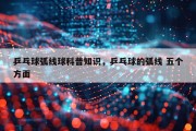 乒乓球弧线球科普知识，乒乓球的弧线 五个方面