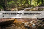 贵州舞蹈导师比赛时间，贵州省舞蹈家协会入会