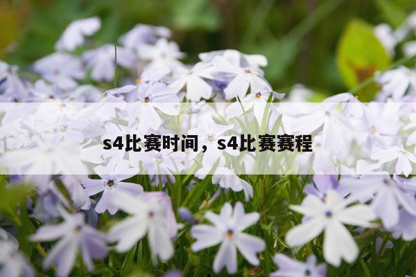 s4比赛时间,s4比赛赛程