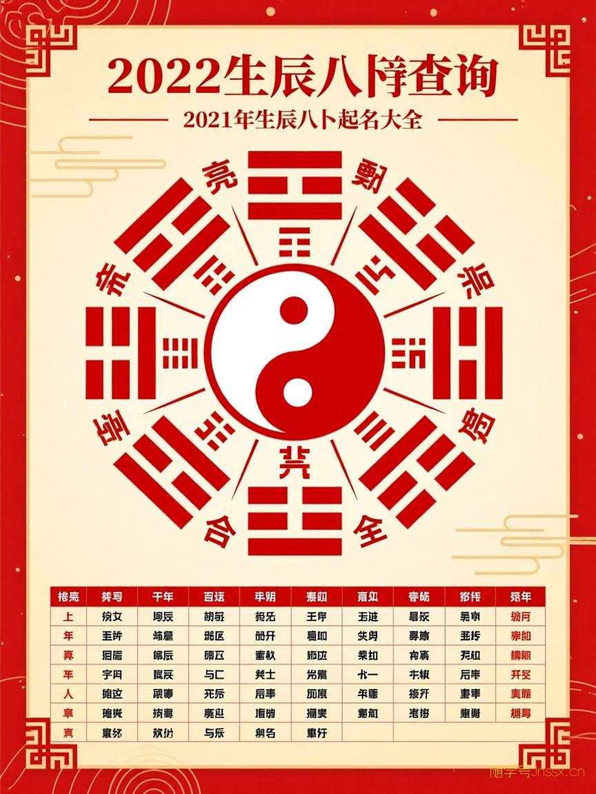 2022生辰八字查询表，2021年生辰八字起名大全