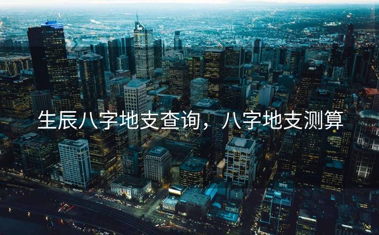 生辰八字地支查询，八字地支测算