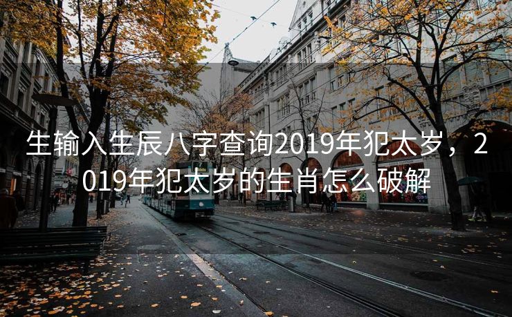 生输入生辰八字查询2019年犯太岁，2019年犯太岁的生肖怎么破解