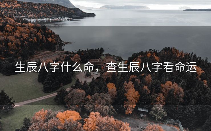 生辰八字什么命，查生辰八字看命运