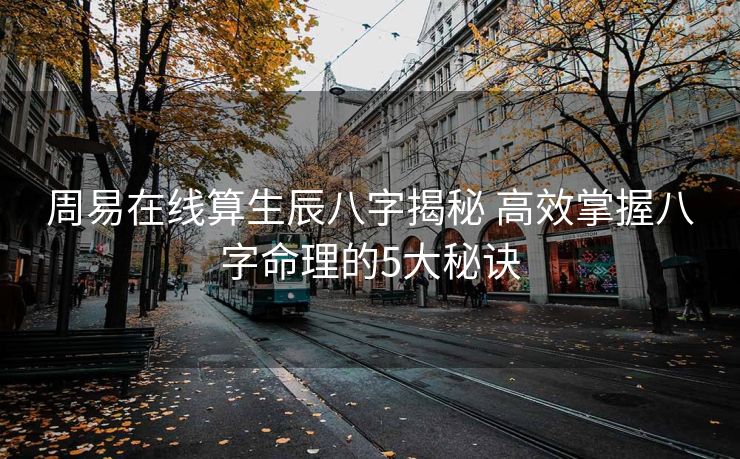 周易在线算生辰八字揭秘 高效掌握八字命理的5大秘诀