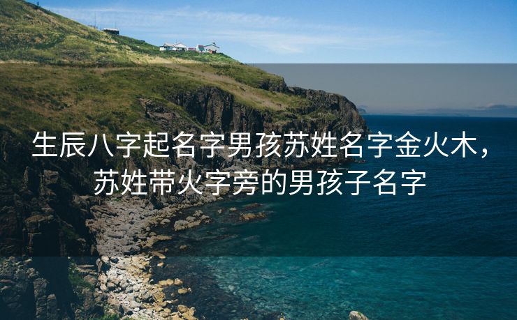 生辰八字起名字男孩苏姓名字金火木，苏姓带火字旁的男孩子名字