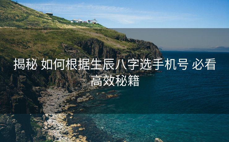 揭秘 如何根据生辰八字选手机号 必看高效秘籍