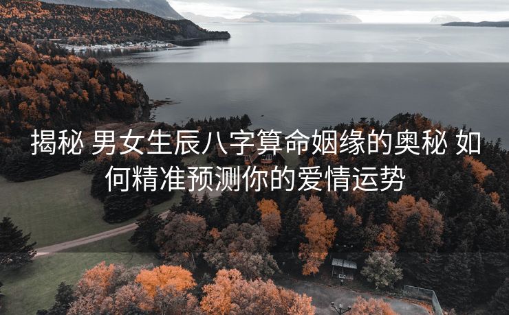 揭秘 男女生辰八字算命姻缘的奥秘 如何精准预测你的爱情运势