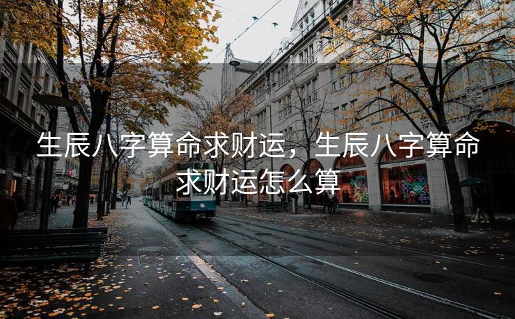 生辰八字算命求财运，生辰八字算命求财运怎么算