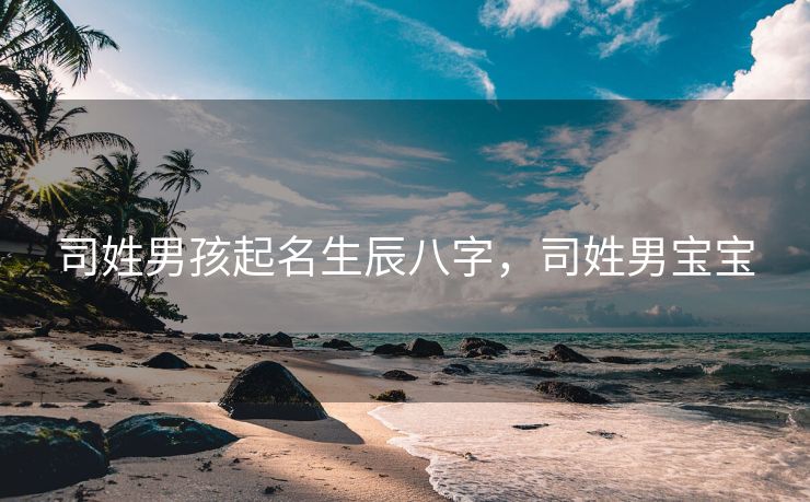 司姓男孩起名生辰八字，司姓男宝宝