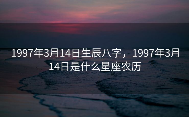1997年3月14日生辰八字，1997年3月14日是什么星座农历